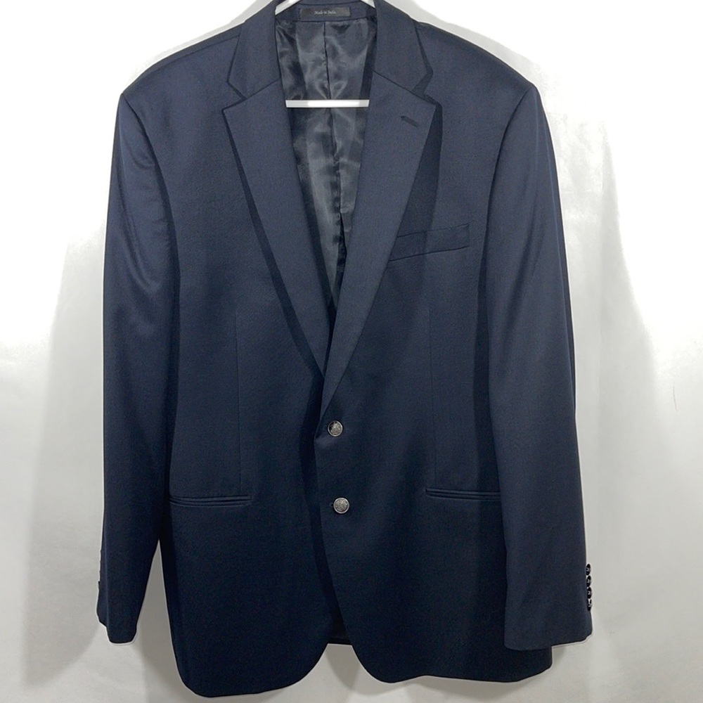 Michael Kors Black Wool Blend Sport Coat Jacket 44L.